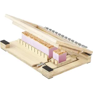 VEVOR Soap Cutter, Cut 1-12 Bars, Precisely and Accurately Cut 1 Inch Bars, Wood Frame with Steel Wire, with Extra Wires, Multi Handmade Soap Wire Cutter for Candles, DIY Making Cutting Tool