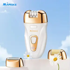 3 in 1 Electric Shaver for Women, USB Rechargeable Body Hair Trimmer with Replacement Heads, 2-speed Adjustment LED Display Hair Removal Tool