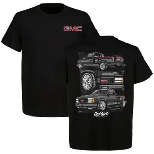 GMC Truck Graphics T-Shirt for Men Classic Pickup Truck Design Soft Cotton Full Size Car Enthusiast Top Menswear