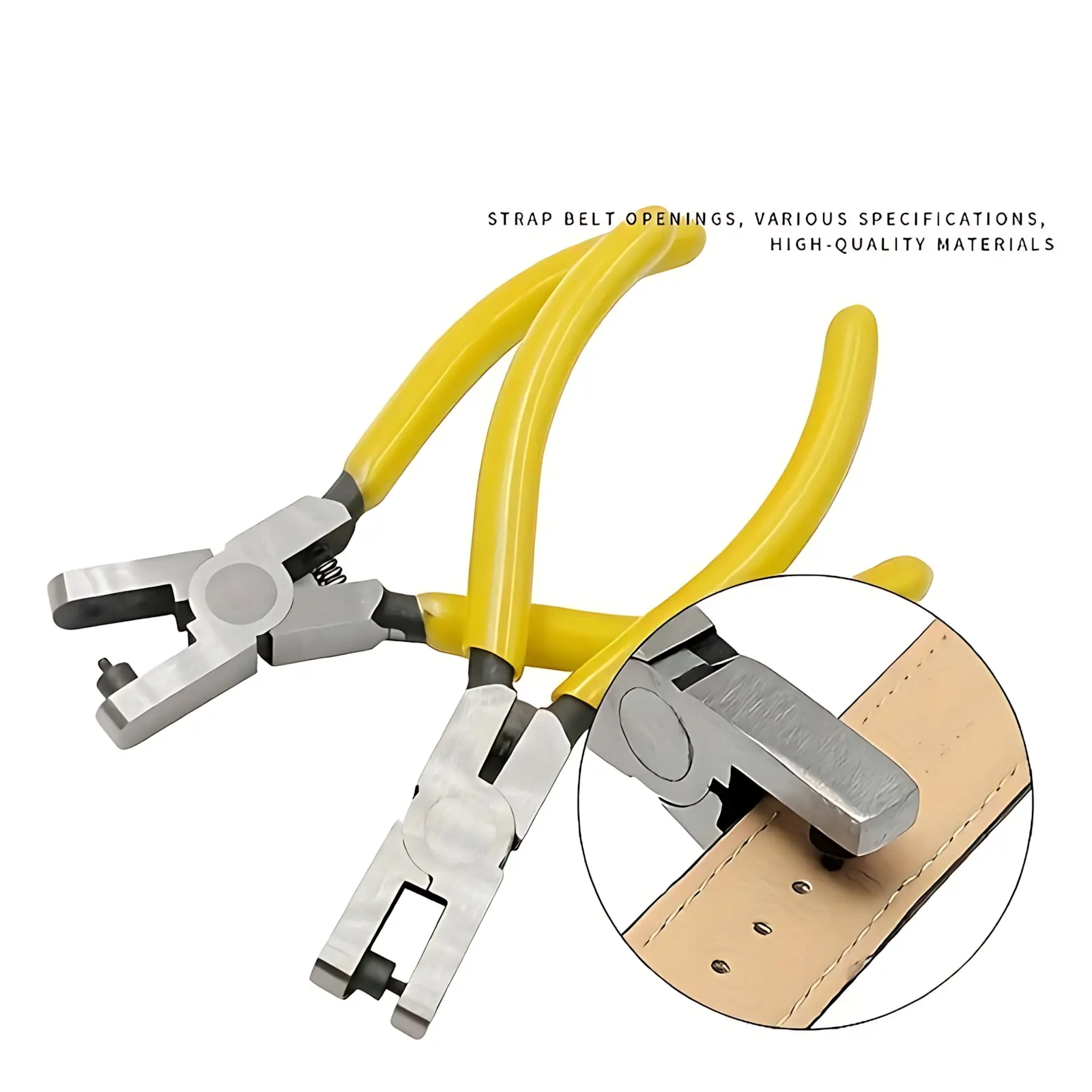 Heavy Duty Handheld 2mm Round Hole Punch Plier, Multipurpose Punch Tool for Leather, Belts, Watch Straps and Paper, Portable Practical Accessory for DIY Crafting and Office Use