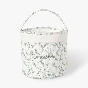 Quilted Storage Basket - Secret Garden
