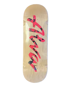 Alva - Popsicle with Pink and black splatter OG logo Team Deck - Skateboard Deck