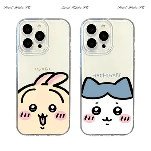 Kawaii Big-headed Chiikawa Cute Transparent Phone Cases For iPhone 17 Promax Pro Air 16 Plus 15 14 13 12 11 Shockproof Protective Cover Perfect Christmas Halloween Birthday Gift