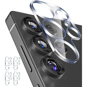[4 Pack Camera Lens Protector for Samsung Galaxy S25 Ultra, 9H Tempered Glass Lens Cover, Anti-Scratch & Case Friendly [Not Affect Flash & Night Shot],Clear