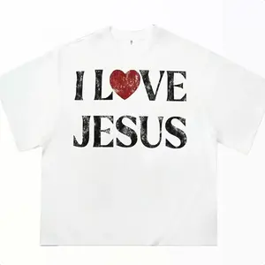 FEEGO Women's shirts Vintage I Love Jesus Print Short Sleeve T-Shirt Menswear Top Underwear Tshirt Cotton Polyester,Women's Letter Print Round Neck Tee Perfect GiftMen, Perfect Gift Streetwear Crewneck Black Casualwizard shirt women's  graphic  tees