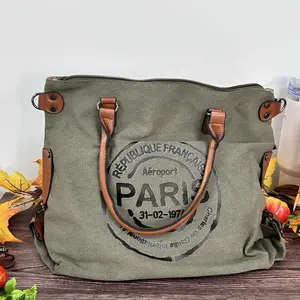 Large Capacity Paris Tote Bag Camvas Crossbody Satchel Hobo Bag for Everyday Use School Work multi-functional handbag