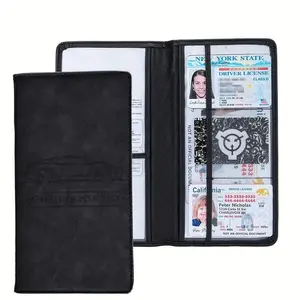 Car Registration & Insurance Card Holder, Bifold Wallet with Slots for Driver's License, ID Cards, and Passport, Travel Document Holder, Card Organizer, Waterproof Card Holder with Magnetic Closure for Car Interior