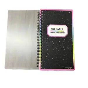 Girl Math savings challenge notebook