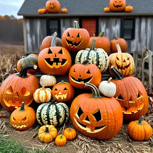 Spooky Pumpkin Mix 100 Seeds - Complete Pumpkin Seed Mix to Grow Your Own Decorative Pumpkins