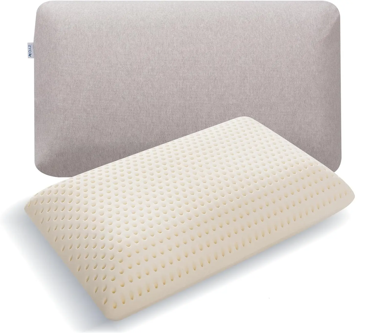 "COME BACK" Special Discounts!!Talalay Latex Pillow for Sleeping 100% Natural Latex Bed Pillows for Side Back Stomach Sleepers with Breathable Cover R