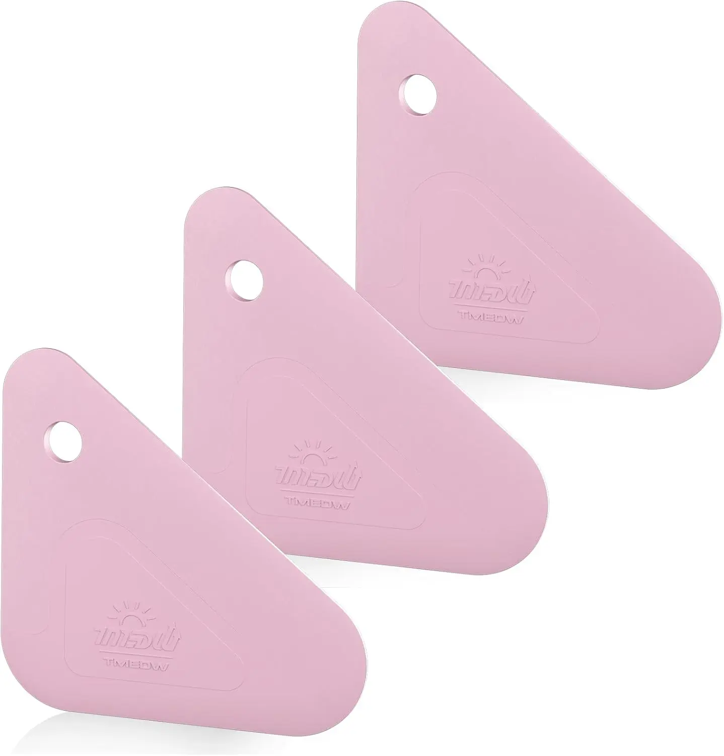 Food Scraper, 2-in-1 Pot and Pan Dish Scraper, Nylon and Silicone, Kitchen Scraper Tools for Cast Iron Skillets, Cookware, Dishes, Pans and Pots, Heat Resistant, Set of 3 - Pink