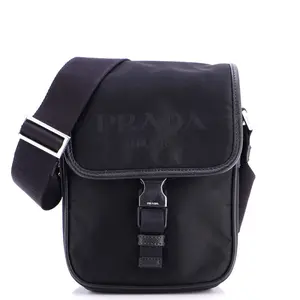 Pre-owned PRADA material Messenger Bags Logo Buckle Messenger Bag Nylon by Rebag