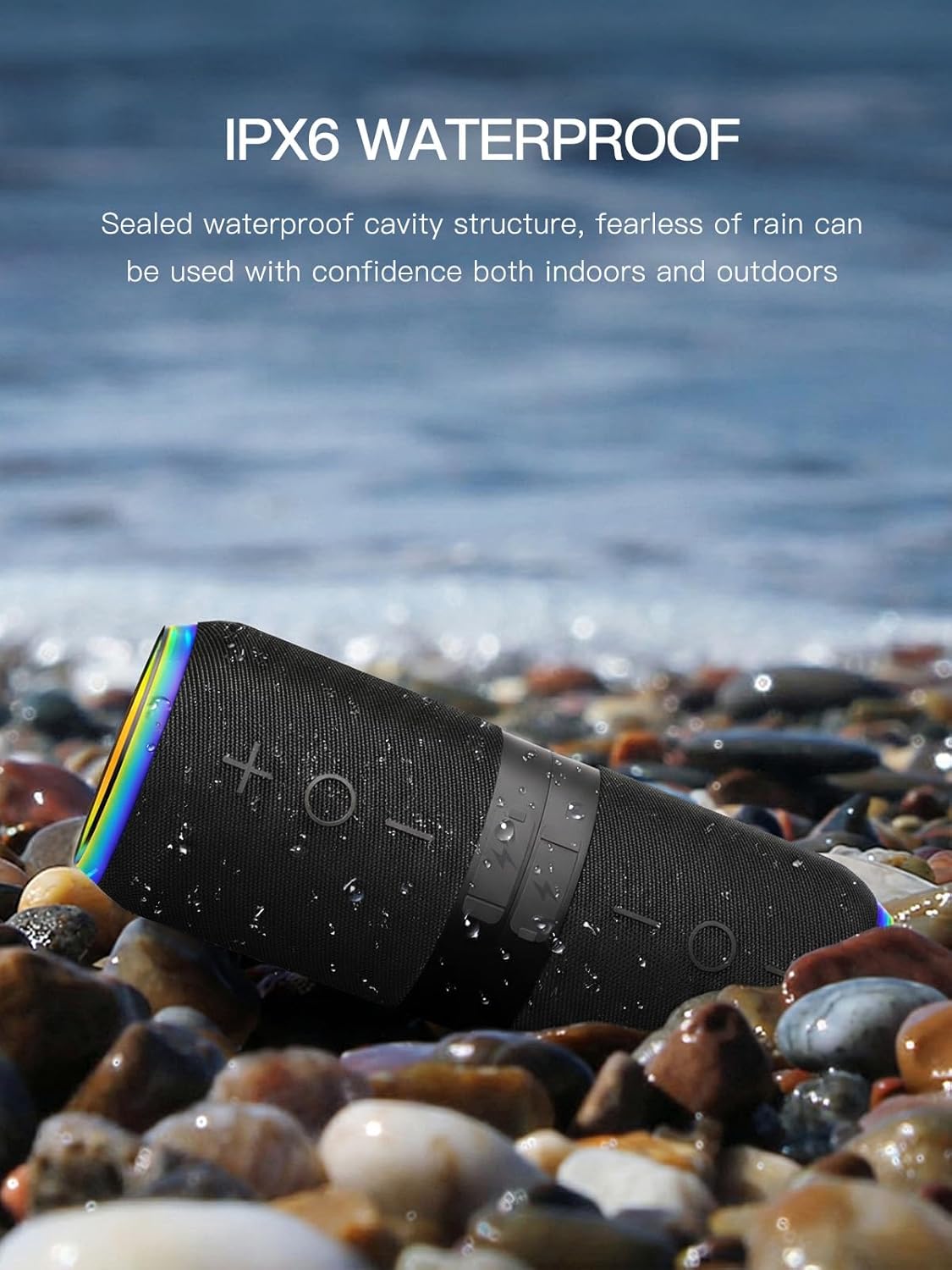 2-in-1 Magnetic Wireless Bluetooth Speaker, Waterproof Splittable Portable Speaker with V5.4 Connection, 20W Heavy Bass Stereo Sound