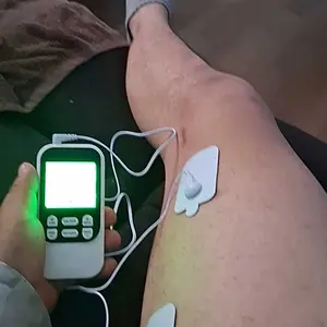 TENS EMS Muscle Stimulator – 10 Modes, Dual Channel, 30 Intensity Levels, Compact & Rechargeable, For Back, Neck & Shoulder, 4 Electrode Pads