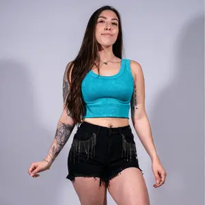 Wild Thang Risen High-Rise Rhinestone Shorts Comfort Fit