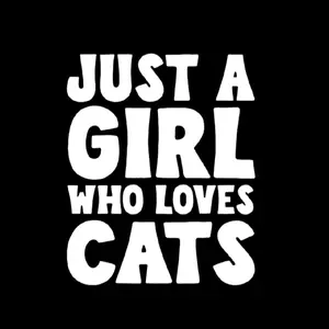 Just a girl who loves Cats, Truck decal, Vinyl Window Decal - Universal Car Sticker for Vehicle Windows, Boats, RVs, Office Desks & Laptops - Stylish Car Merch & Car Accessories