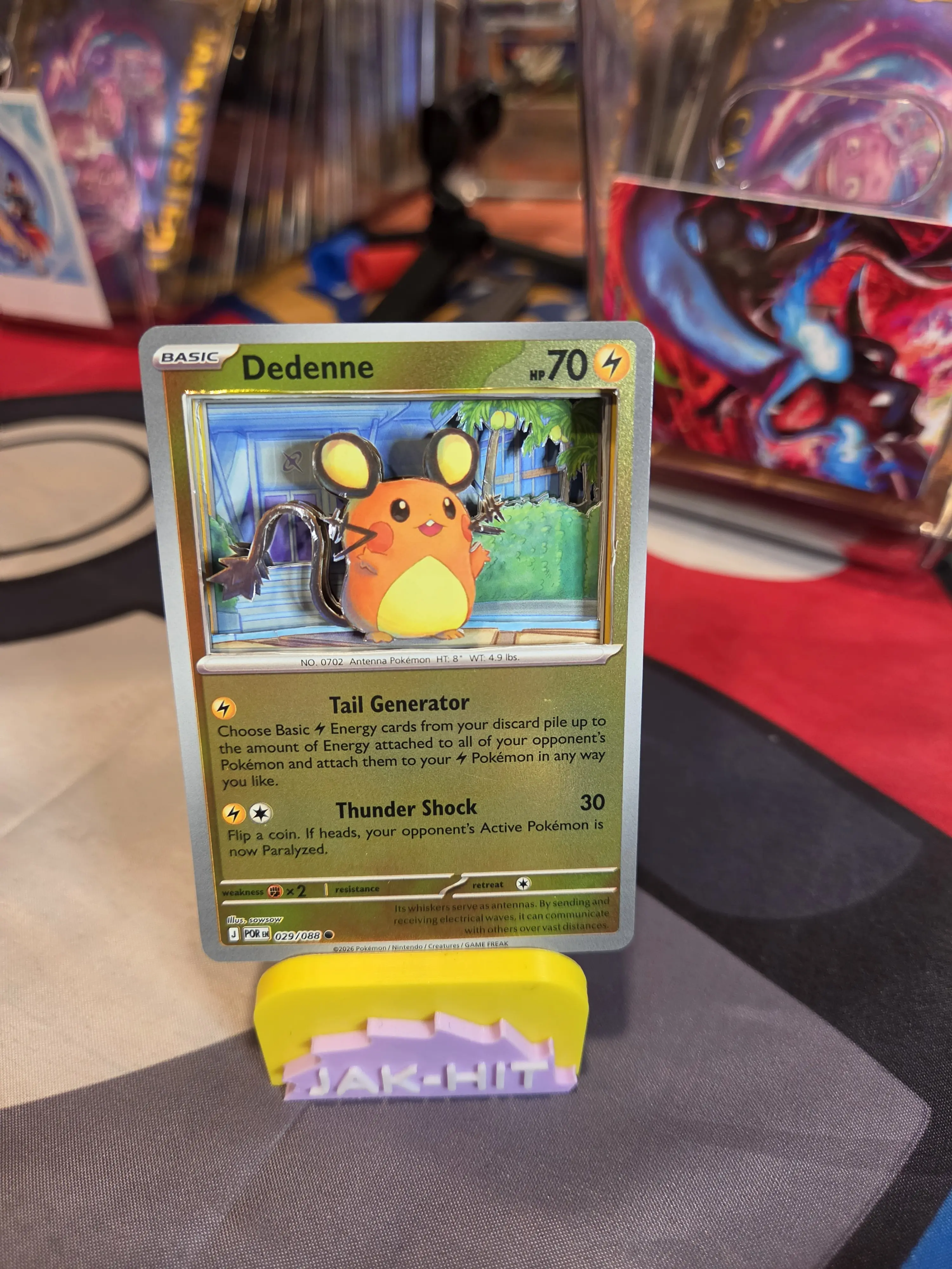 3D Dedenne Pop Art Card