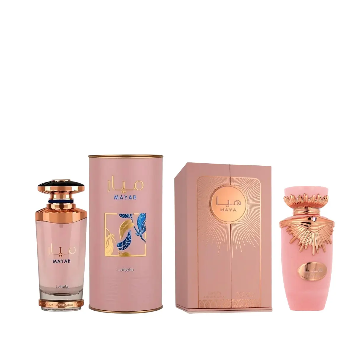 Oudlash Bundle | Lattafa Mayar + Haya | Womens Fragrance | 100ML - 3.4Oz | Eau De Parfum | Fruity-Rose, and Floral-Citrus Notes