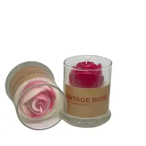 Vintage Rose Candle Decor