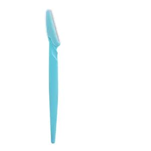 Manual Eyebrow Trimmer Curved Razor for Precision Grooming, Non-Electric Brow Shaping Tool with Protective Blade, Lightweight Mini Razor for Face Hair Trimming