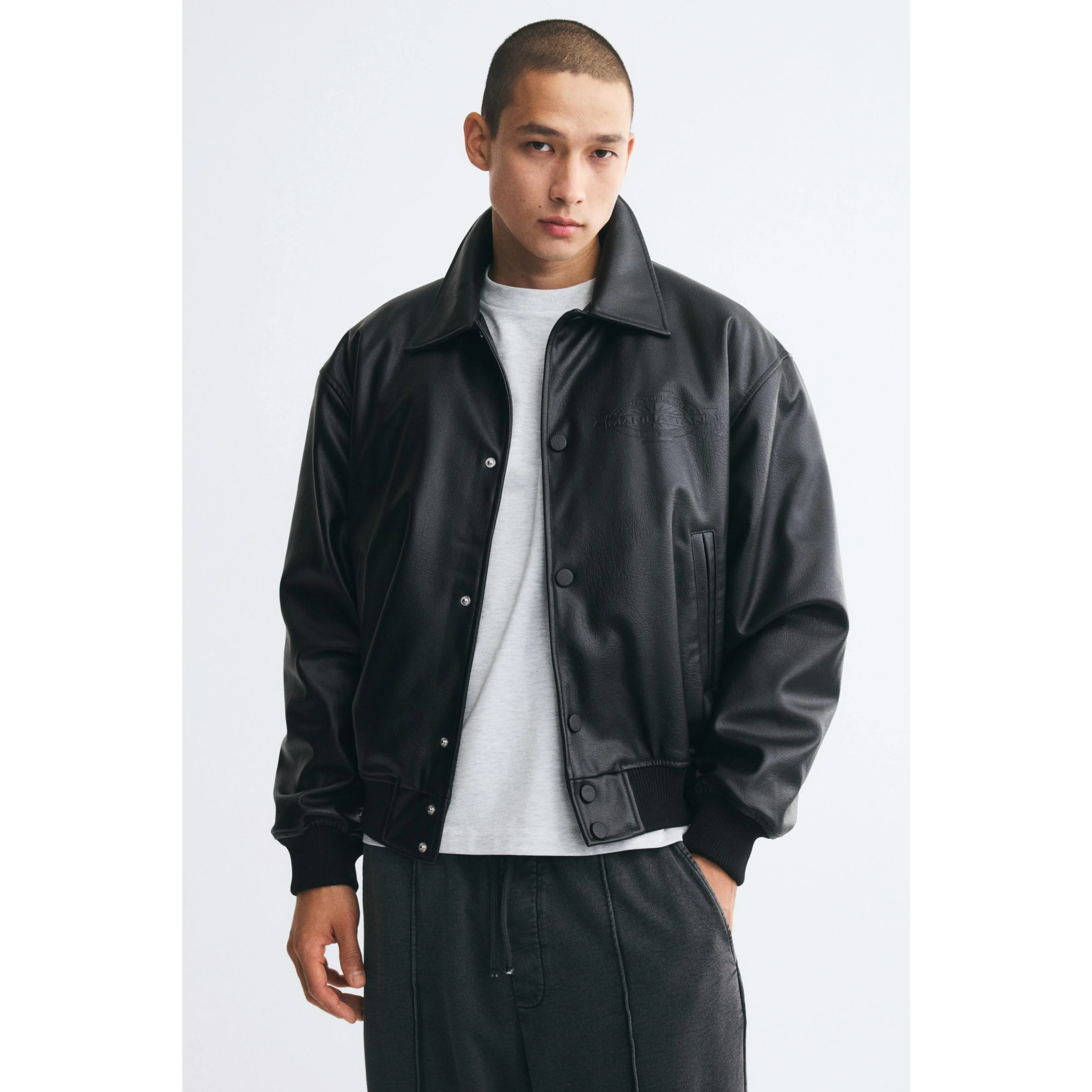 H&M Coated baseball jacket