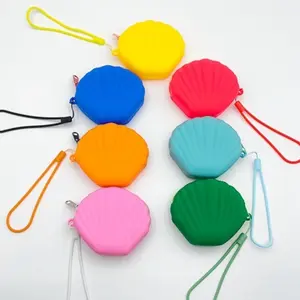 Shell-Shaped Silicone Coin Pouch, BeadBreath Creative Multifunctional Storage Organiser Accessory for Earphones & Small Items, Ideal Gift for Sports & Outdoor Enthusiasts