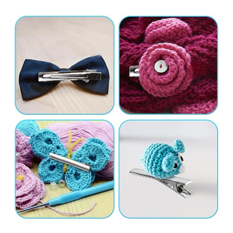 70 Pcs Alligator Hair Clips 3 Sizes 3.9 2.2 1.8 inch Silver Metal Hair Bow Clips for Women DIY Accessories Salon Hair Grip Bows Making Crafts