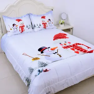 Set of 2 White Digital Printed Birthday Theme Pattern Microfiber Comforter Shams Breathable Durable Ultra Soft Warm Cozy Winter Bedspread Bedding Birthday Christmas Gifts