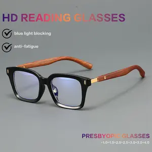 Unisex Fashion Retro Square Rivet Frame Reading Eyeglasses, +1.0 to +4.0 Strength, Non-Prescription Lenses, Lightweight Durable