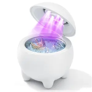 Granbo Ultrasonic Cleaner, Retainer Cleaner for Dentures, Mouth Guards, Braces, Toothbrush Heads, Jewelry with UV-C Cleaner, 180ML 48kHz Ultrasonic, 3 Mode Ultrasonic Cleaner Machine (White) Portable Appliances Multifunction Cleaning Tool