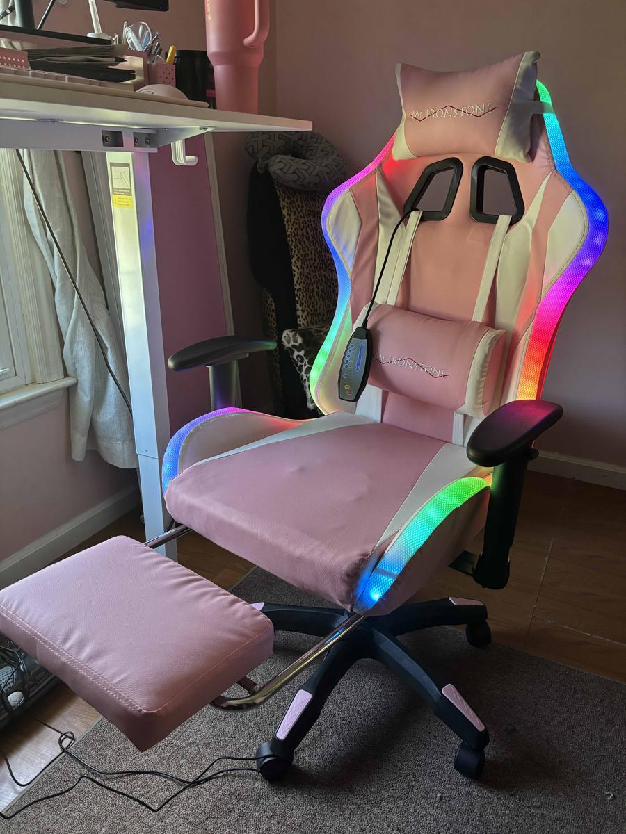 Item: Pink(LED Lights+ Speakers+7-Points Massage)