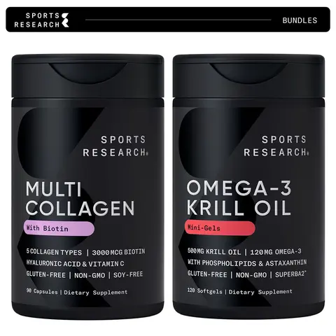 Multi Collagen w/Biotin + Krill Oil Bundle