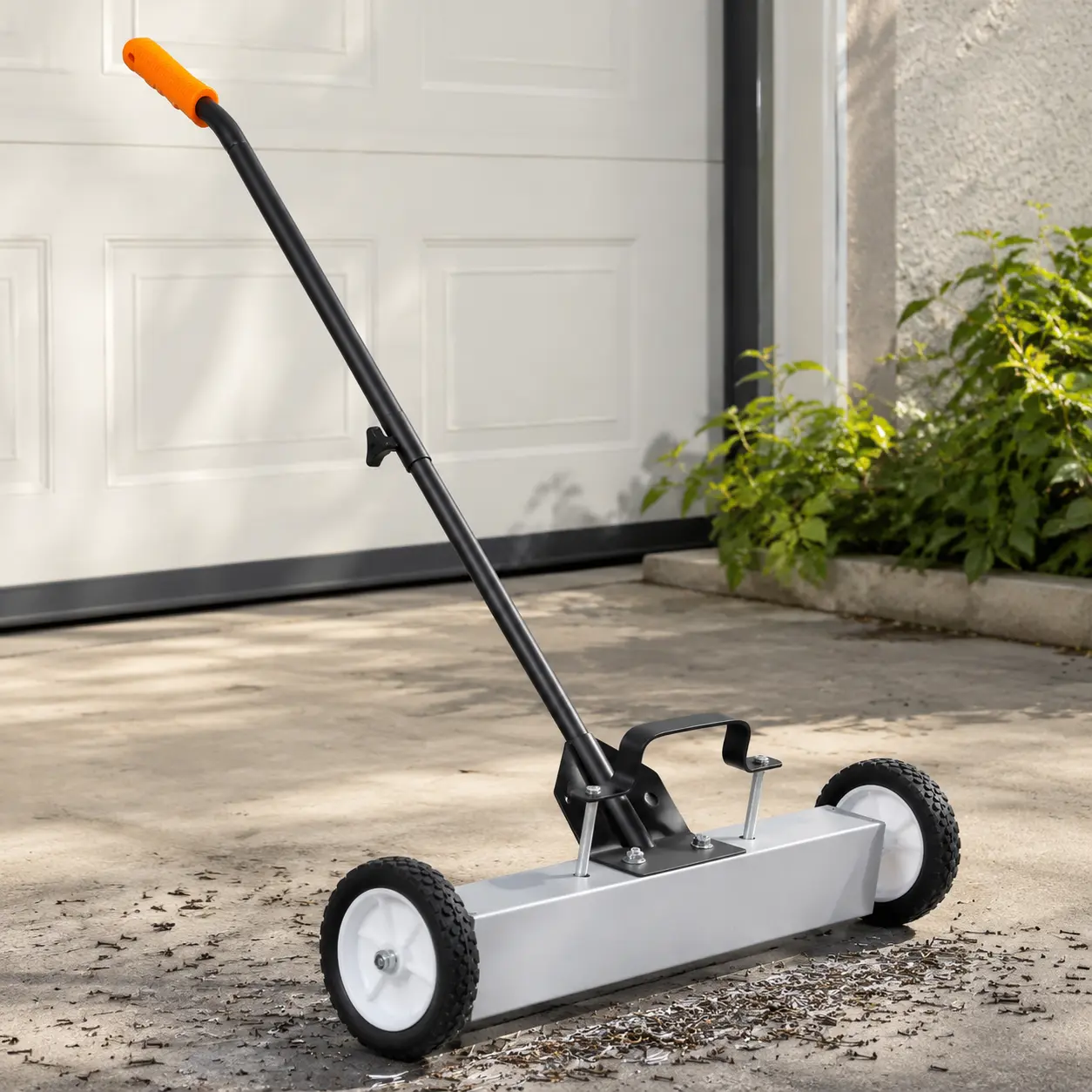 Littleox 24'' Rolling Magnetic Pick-Up Sweeper, Heavy Duty Push-Type with Release, for Nails Needles Screws Collection,30 Pound Capacity