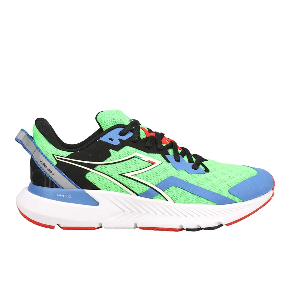 diadora Mens Mythos Blushield Volo 3 Running Sneakers Shoes - Green