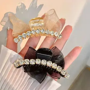 Double-Sided Bow Hair Clip, Cute Ponytail & Side Bang Hair Barrette for Women & Girls