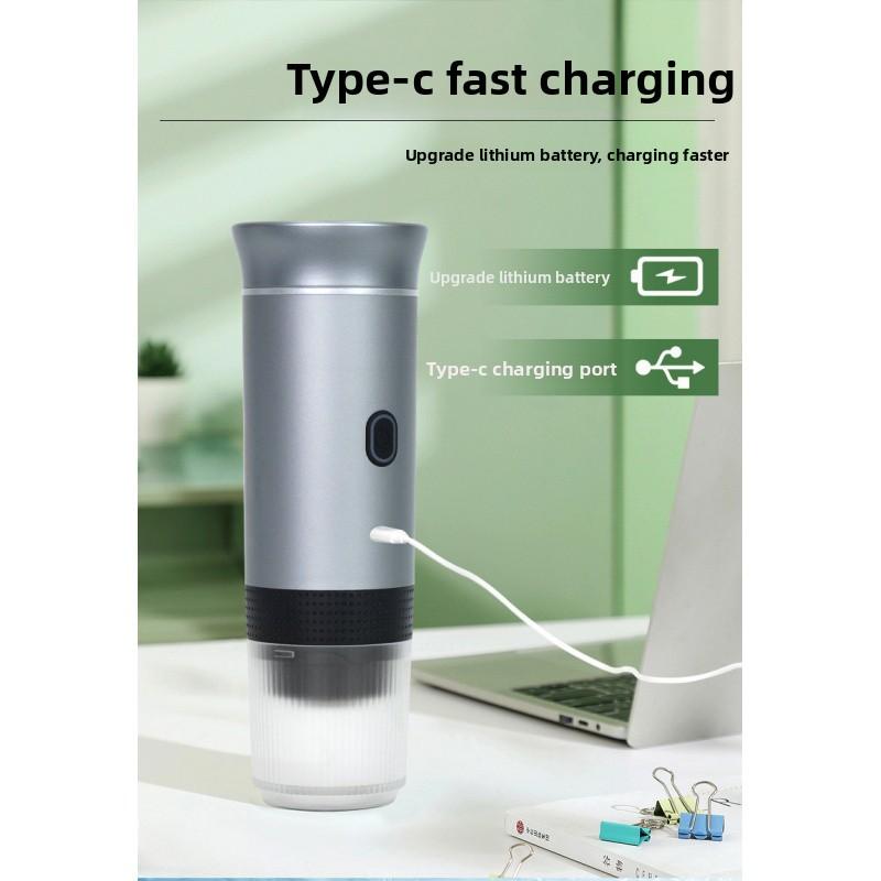 Portable Mini Heating Coffee Machine, 3-in-1 Espresso Maker for Coffee Powder & All Capsules