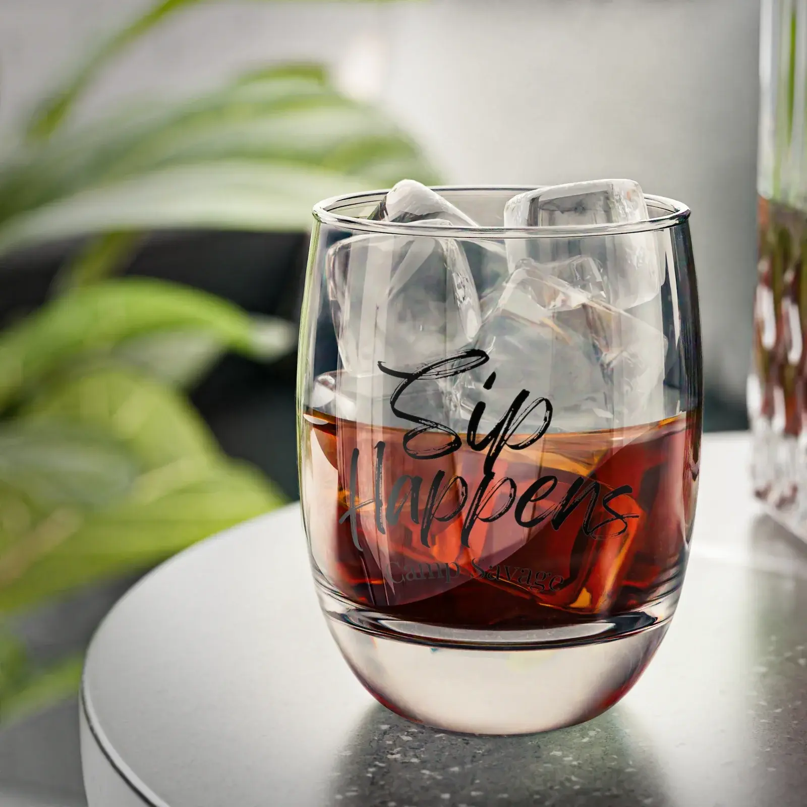 Camp Savage's Sip Happens Whiskey Glass | 6oz