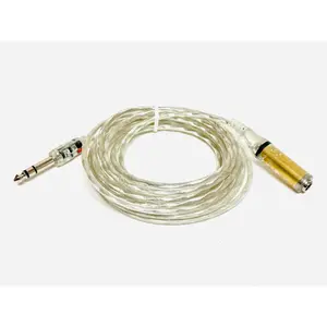 10ft Extension Transparent Aux Clear Dual Trigger Long Cable for Roland or Alesis Drum Pads Extender