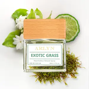 Exotic Grass, Arlyn, Men Perfume, Eau de Parfum, Bergamot-Jasmine-Vetiver, Long-Lasting, Vegan, Cruelty-Free, Made in USA – 50 ml | 1.7 Oz