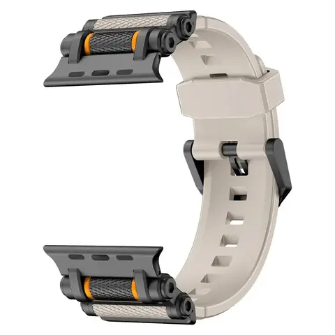 Wearable New Titanium Finish Tactical Rotating Sport Band - Liquid Silicone, Metal Connectors, Cooling, Fits Ultra 2/Ultra 49mm & Series 4-10/SE 44-46mm, Great Gift for Men (Watch Not Included) - Ideal for Birthday, Valentine, Father’s Day