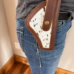 Genuine leather & hair on hide holster