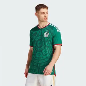 2026 FIFA World Cup Mexico Home Kit Fan Edition Adult Green Short-Sleeve Breathable Quick-Dry Soccer Jersey I