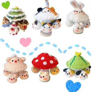 Handmade Crochet Spinning Umbrellas Light Table Decoration Charm Premium Soft Yarn Interactive Fun Toy Special Gift for Girls Unique Toys Unique design Christmas gift