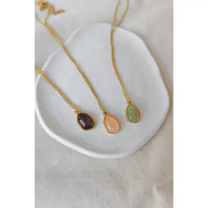 Abstract Gemstone Pendant