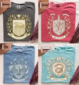 Comfort Colors Wizard House Shirt, Magic School House Crest Tee, Wizard School Shirts, Family Matching Vacation Shirt