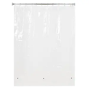 Utopia Alley BL4KK 3G Clear PEVA Shower Liner - Clear Shower Curtain Liner, Transparent Shower Curtain, PEVA Shower Curtains & Bathroom Curtain Liner, Plastic Shower Liner 71 x 71 in.