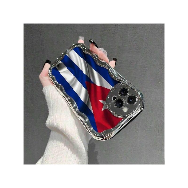 Cuban Flag Mobile Phone Case, Designed With Vibrant Colors And A Star Emblem, Suitable for iPhone17/iPhone17 air/iPhone17 pro/iPhone17 pro max/16 Pro Max/15 Pro Max/14 Pro Max/13 Pro Max/12 Pro Max/11 Pro Max , Compatible With Samsung Galaxy Series A54/A5