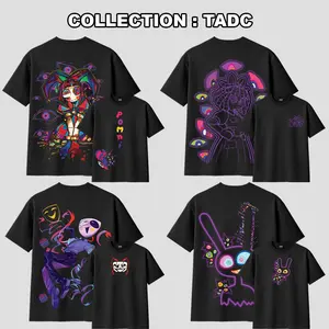 Collection The Amazing Digital Circus Double Printed Lightweight Tee TV Show Graphic Top Shortsleeve Cotton Gift TShirt, Gift T-Shirt For Movie Lover tees good