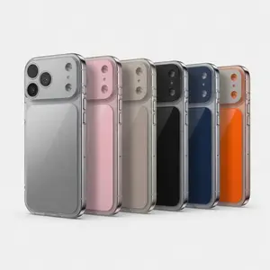 Two‑Tone Matte Phone Case For iPhone Shockproof Transparent Frame Cover iPhone 17 Pro Max 16 15 14 13 Pro Max