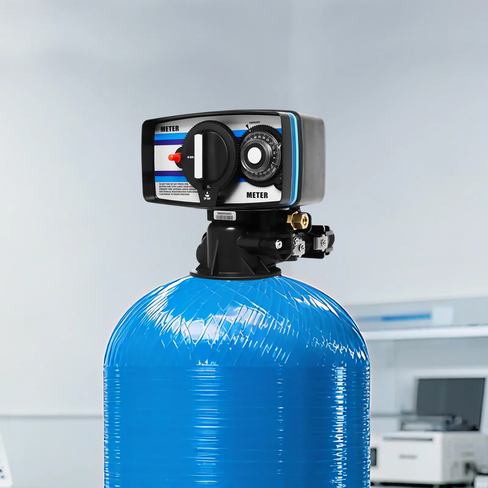 Automatic Water Softener Control Valve, 5600SM Digital Timer Valve for Whole House Purification, High Efficiency Durable ABS System, 110V US Plug, Easy to Operate for Home Use.